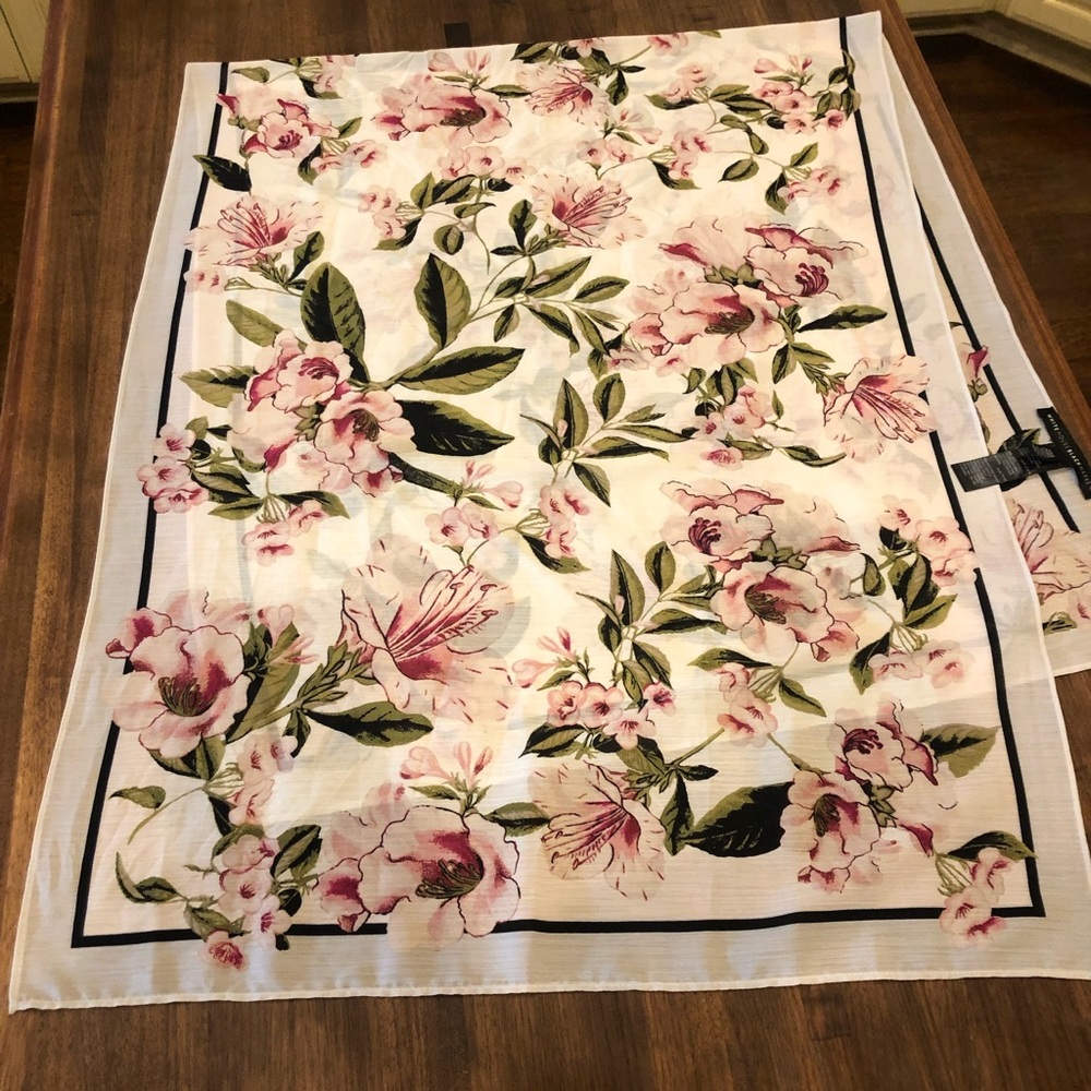 White House Black Market Floral Scarf